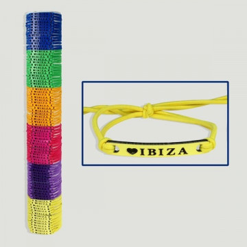 IBIZA. Pulsera goma colores. Tubo Largo