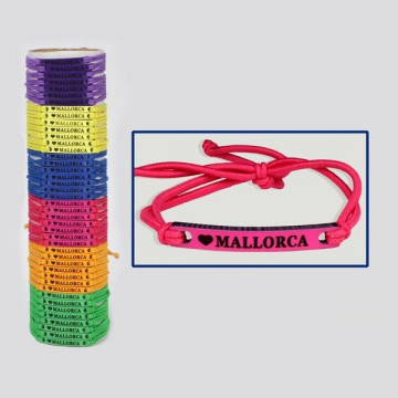 MALLORCA. Pulsera goma colores. Medio Tubo