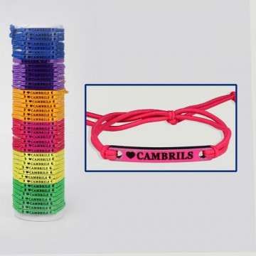 CAMBRILS. Pulsera goma colores. Medio Tubo