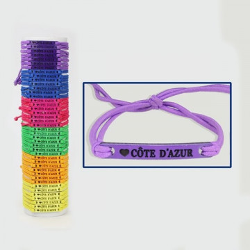 COTE D'AZUR. Pulsera goma colores. Medio Tubo