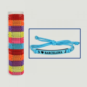 BARCELONA. Pulsera goma colores. Medio Tubo