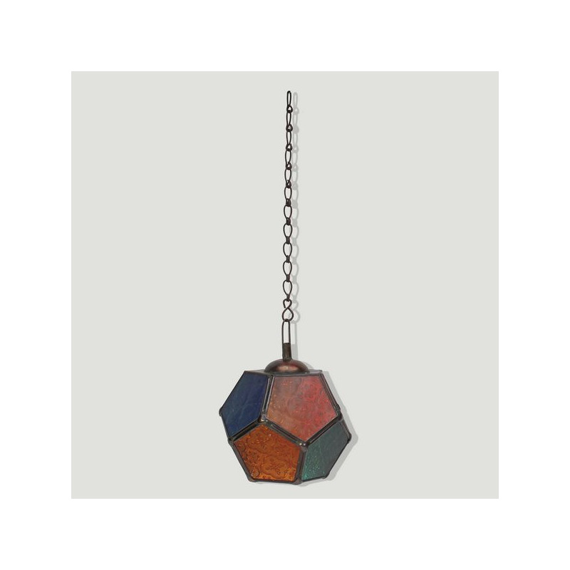 Farol bronce decagono. Multicolor. 15x15cm Farol bronce decagono. Multicolor. 15x15cm
