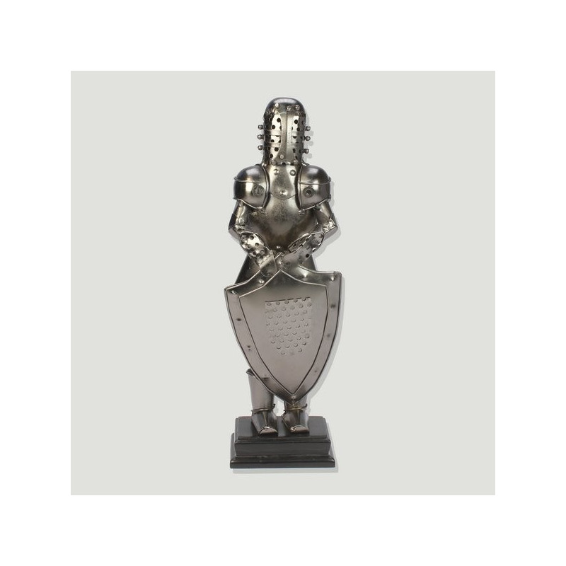 Figura metal caballero escudo grande 27cm Figura metal caballero escudo grande 27cm