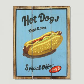 Panel madera HOT DOG 30x40cm