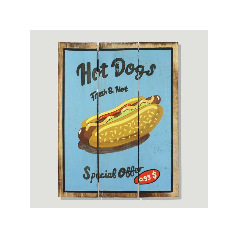 Panel madera HOT DOG 30x40cm Panel madera HOT DOG 30x40cm