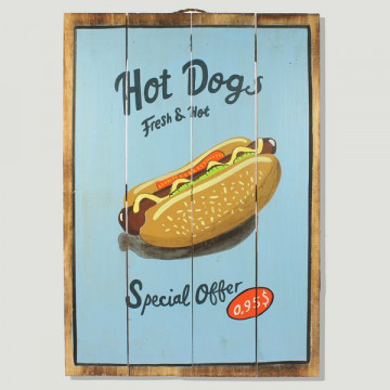 Panel madera HOT DOG 40x60cm