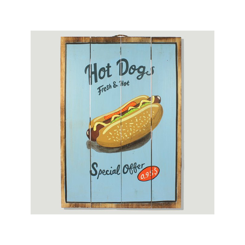 Panel madera HOT DOG 40x60cm Panel madera HOT DOG 40x60cm