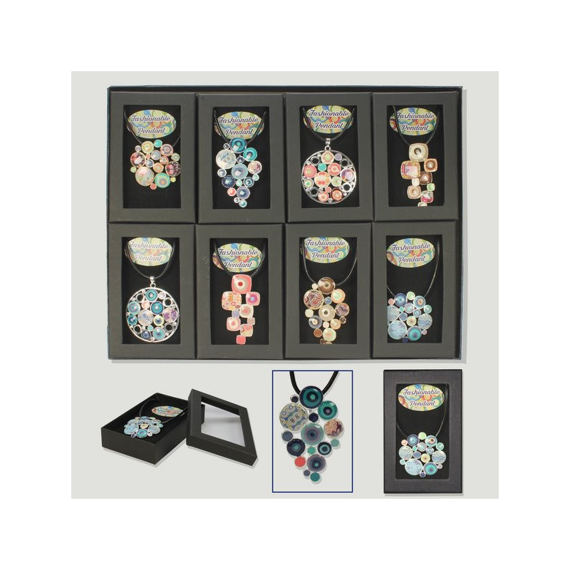 FASHIONABLE PENDANT. PACK 8. Colgante grande metal esmaltado FASHIONABLE PENDANT. PACK 8. Colgante grande metal esmaltado