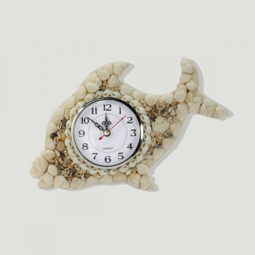 Reloj conchas pez 25x17cm