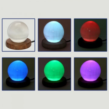 Lampara Selenita USB bola (cambio color)