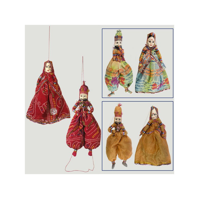 Set 2 Muñecos tela India. Colores surtidos. 50cm Set 2 Muñecos tela India. Colores surtidos. 50cm