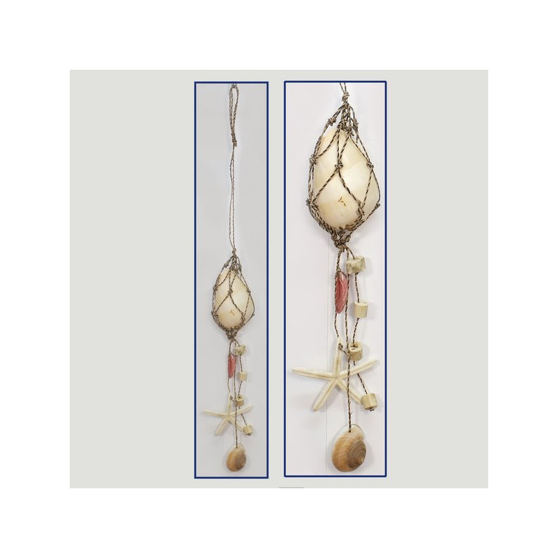 Móvil melo, Conchas y Estrella de Mar punta. 90cm aprox. Móvil melo, Conchas y Estrella de Mar punta. 90cm aprox.