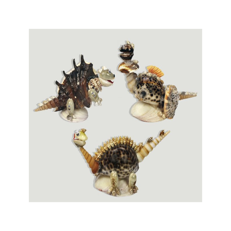 Artesanía concha Dinosaurio 15x10cm. Modelos surtidos Artesanía concha Dinosaurio 15x10cm. Modelos surtidos