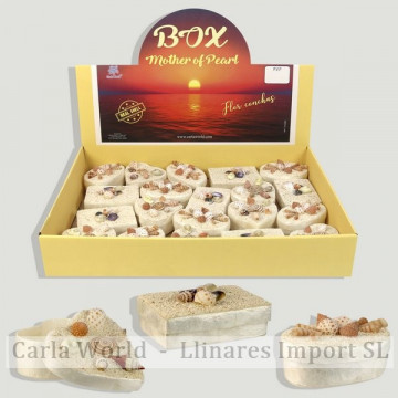 BOX Mother of Pearl. Caja capiz. Modelos surtidos 6cm aprx.