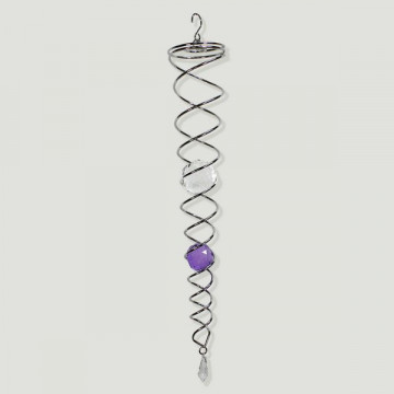 Spinner metal cono espiral con 2 bolas. 46cm