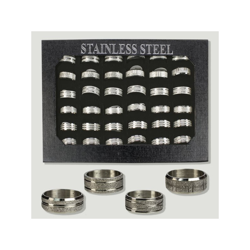 Anillos acero efecto purpurina. Modelo 38 Anillos acero efecto purpurina. Modelo 38