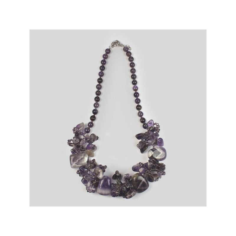 Collar rodado grande Amatista 50cm Collar rodado grande Amatista 50cm