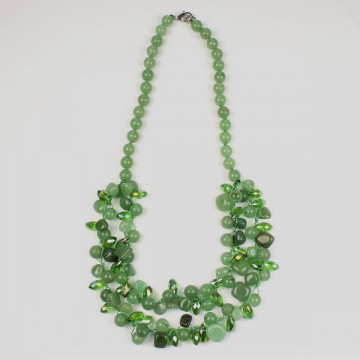 Collar Aventurina verde. 2 vueltas 50cm