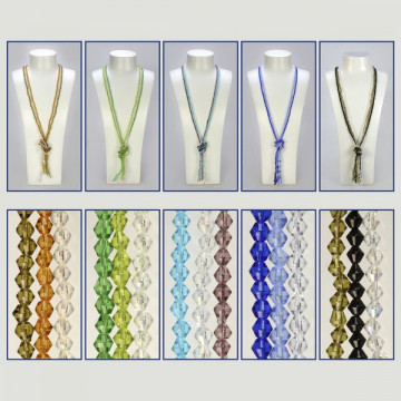 Collar cristal corbata nudo. Colores surtidos