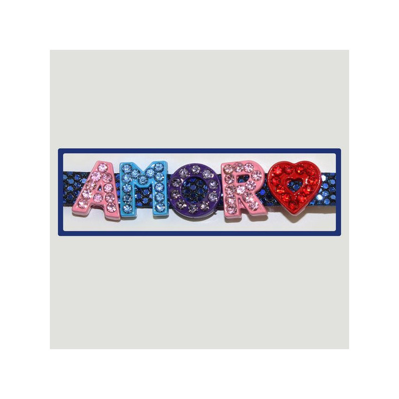 Gancho 15 – Pulsera con nombre Amor. Colores surtidos. Gancho 15 – Pulsera con nombre Amor. Colores surtidos.