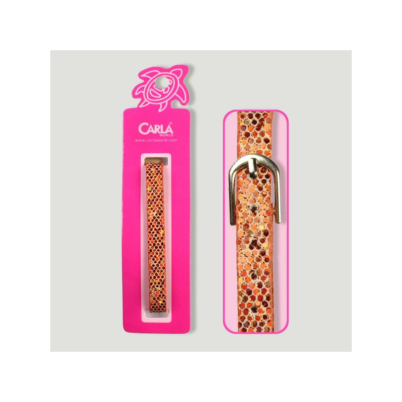 Gancho 68 – Pulsera brillante color naranja. Gancho 68 – Pulsera brillante color naranja.