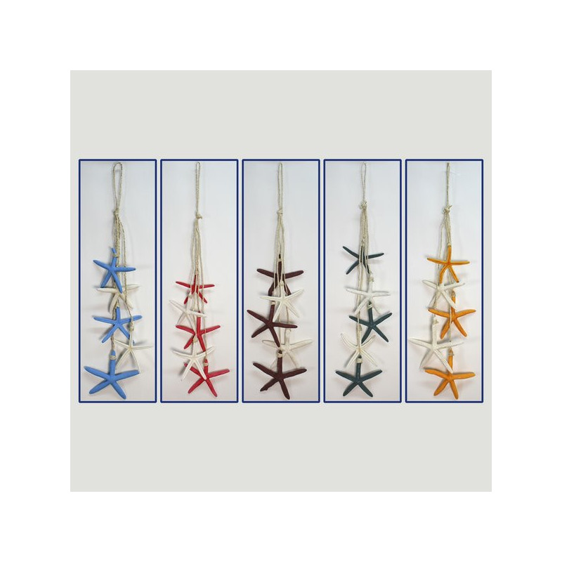Móvil 5 estrellas punta cuerdas. Colores surtidos. 60cm Móvil 5 estrellas punta cuerdas. Colores surtidos. 60cm