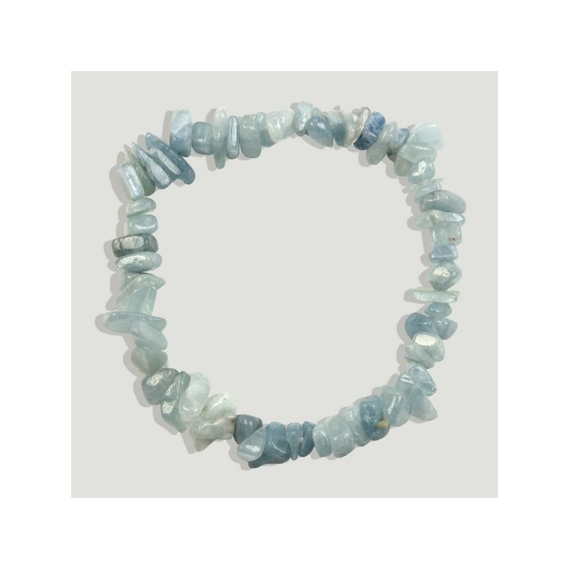 Pulsera chip elástica Aguamarina Pulsera chip elástica Aguamarina