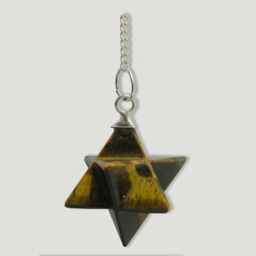 MERKABA. Ojo de Tigre. Pendulo metal