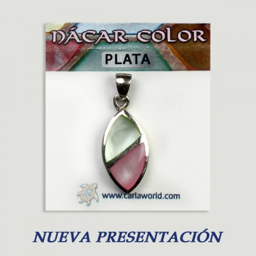 Colgante plata. Nacar. 3 a 7gr. (PRECIO POR GRAMO)