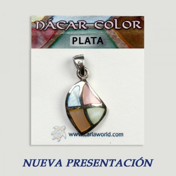 Colgante plata. Nacar. 3 a 7gr. (PRECIO POR GRAMO)