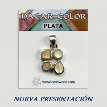 Colgante plata. Nacar. 3 a 7gr. (PRECIO POR GRAMO)