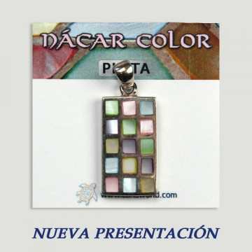 Colgante plata. Nacar. 3 a 7gr. (PRECIO POR GRAMO)