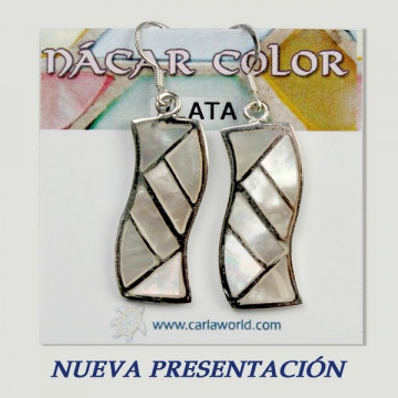 Pendientes plata. Nacar. 6 a 11gr. (PRECIO POR GRAMO)