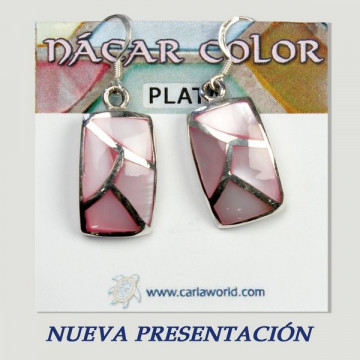 Pendientes plata. Nacar. 6 a 11gr. (PRECIO POR GRAMO)