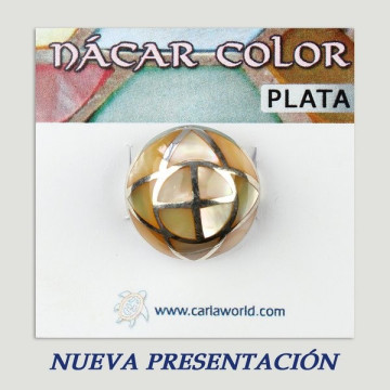 Anillo plata. Nacar. 4 a 10gr. (PRECIO POR GRAMO)