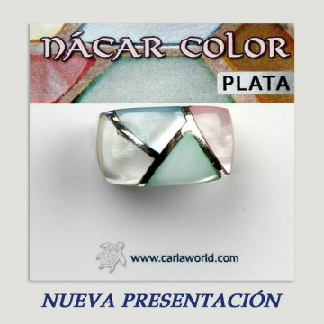 Anillo plata. Nacar. 4 a 10gr. (PRECIO POR GRAMO)