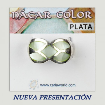 Anillo plata. Nacar. 4 a 10gr. (PRECIO POR GRAMO)