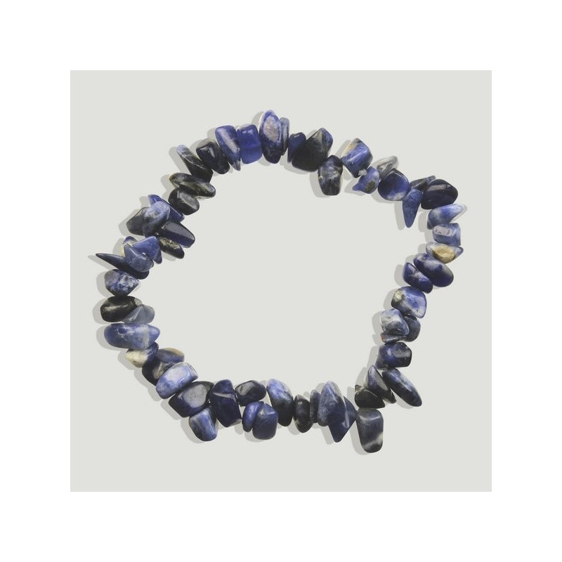 Pulsera chip elástica Sodalita Pulsera chip elástica Sodalita