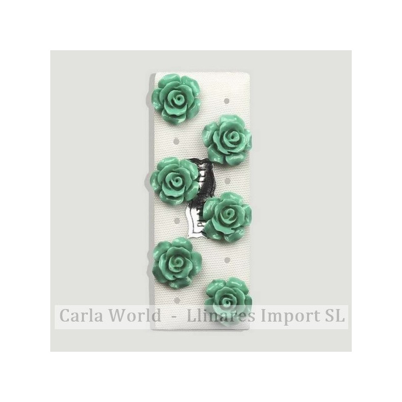 Pendientes plata Flor Turquenita 12mm Pendientes plata Flor Turquenita 12mm