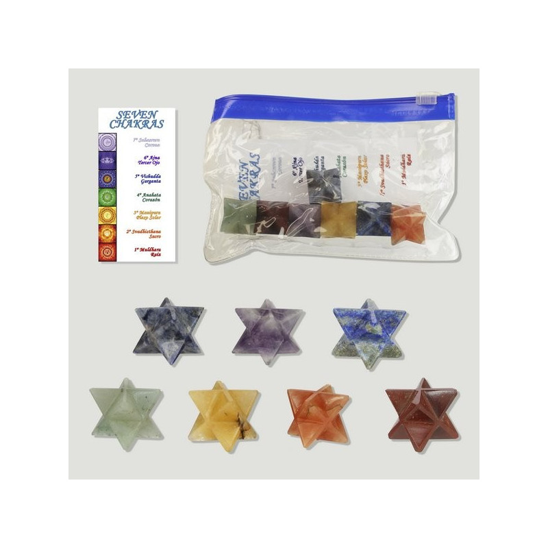 CHAKRAS. Set 7 minerales merkaba CHAKRAS. Set 7 minerales merkaba
