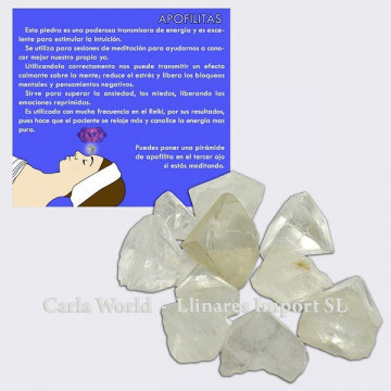 Bolsa Pirámides natural Apofilita (10uds)
