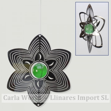 Spinner acero flor con bola surtida 15cm