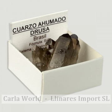 Cajita 4x4 - Cuarzo ahumado drusa - Brasil