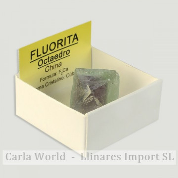 Cajita 4x4 - Fluorita octaedro exfoliada - China