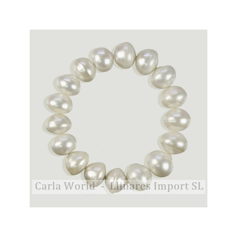 Pulsera perla blanca grande Pulsera perla blanca grande