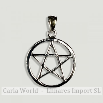 PENTAGRAMA. Colgante Plata