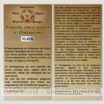 PENTAGRAMA. Colgante Plata