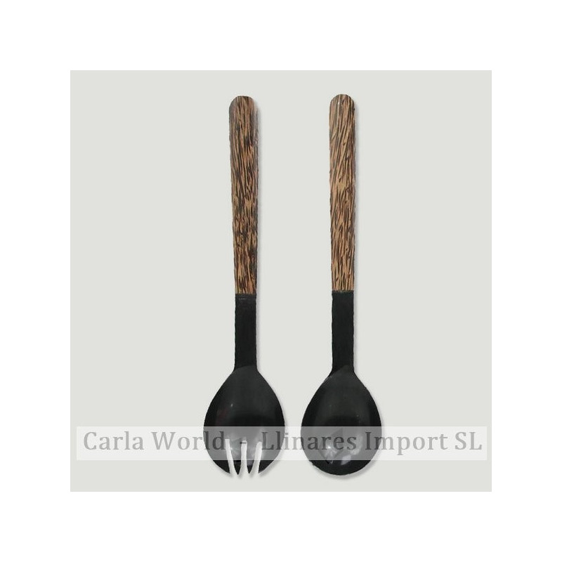 Set 2 cubiertos ensalada madera y hueso. Modelo 01 Set 2 cubiertos ensalada madera y hueso. Modelo 01