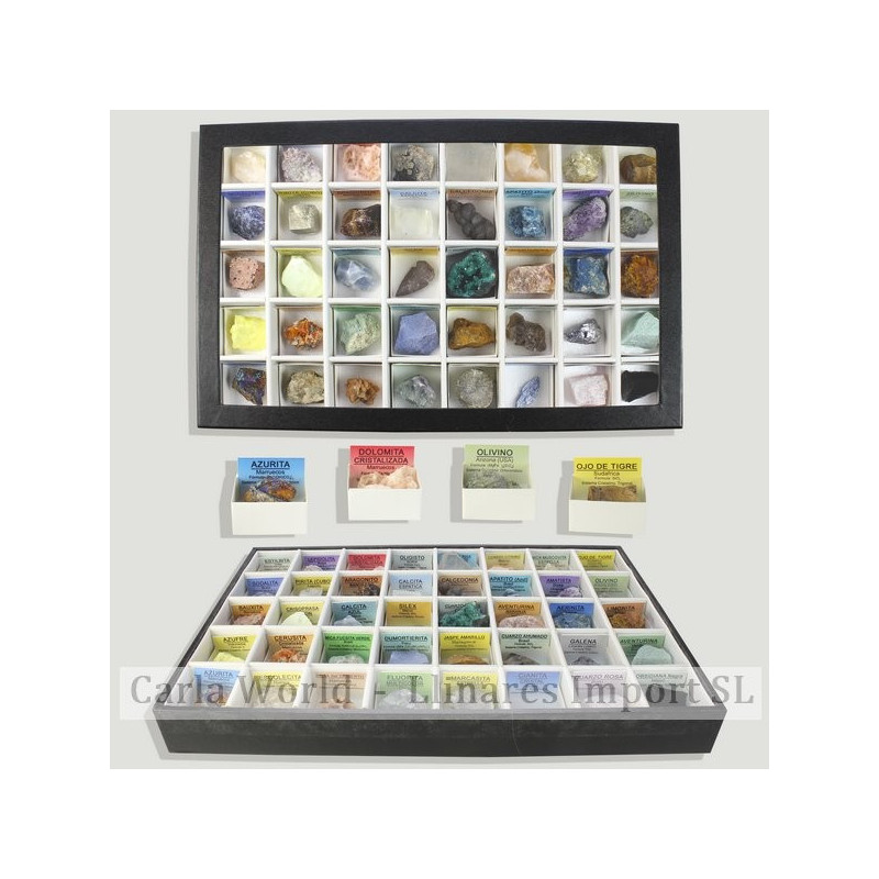 Estuche varios minerales 4x4 (40uds) Estuche varios minerales 4x4 (40uds)