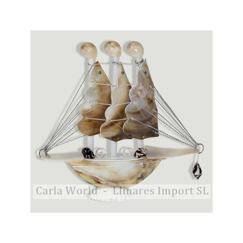Barco conchas Pinctada margaritifera 13x12cm Barco conchas Pinctada margaritifera 13x12cm